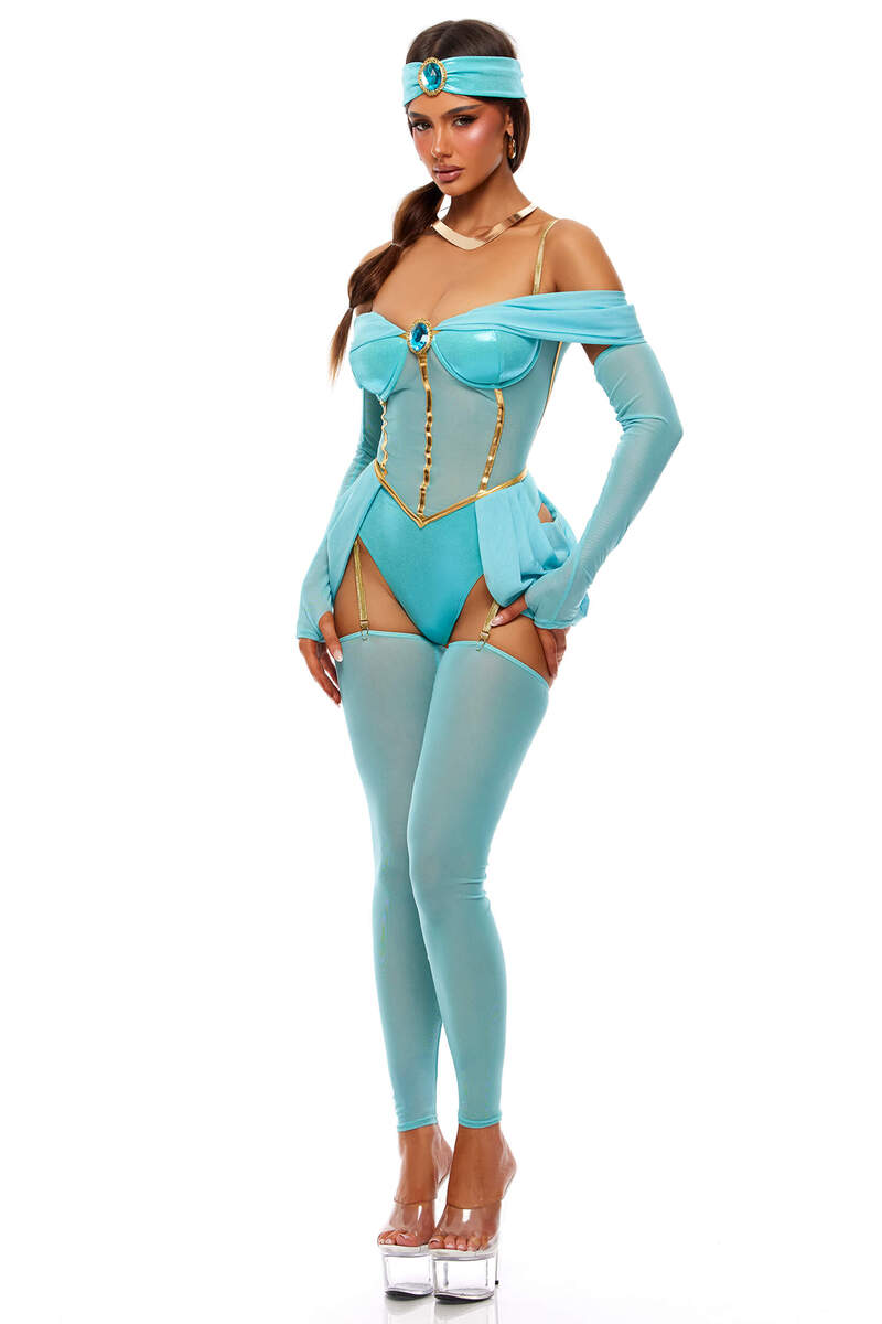 Make a Wish Princess Costume Set Turquoise Side
