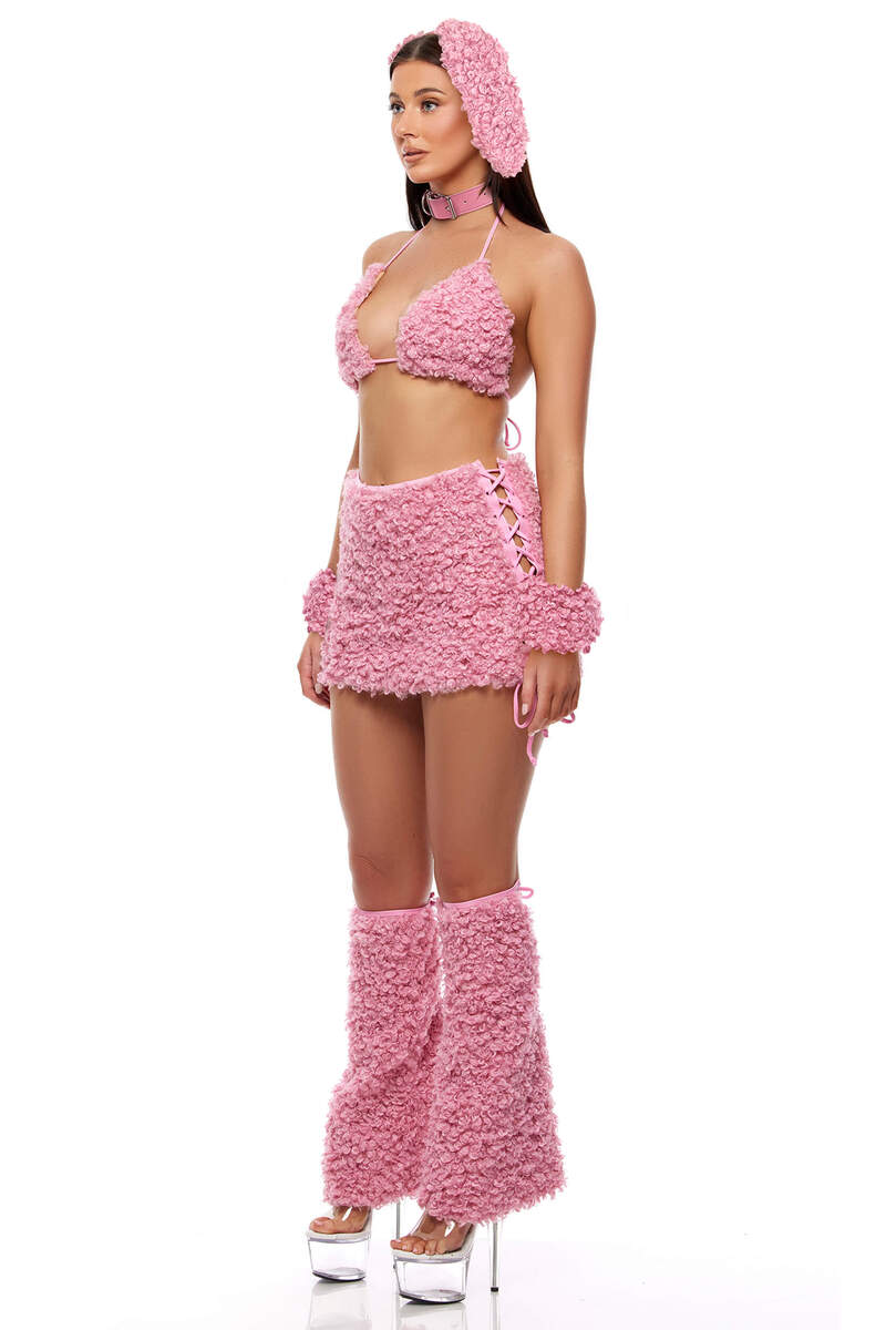 Hold My Poodle Costume Set Pink Side