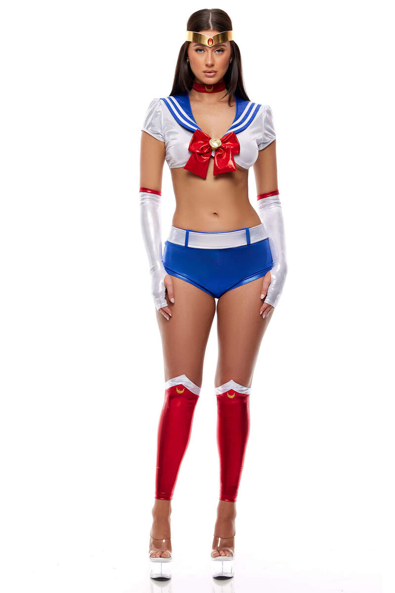 Moonphase Anime Costume Set White Front