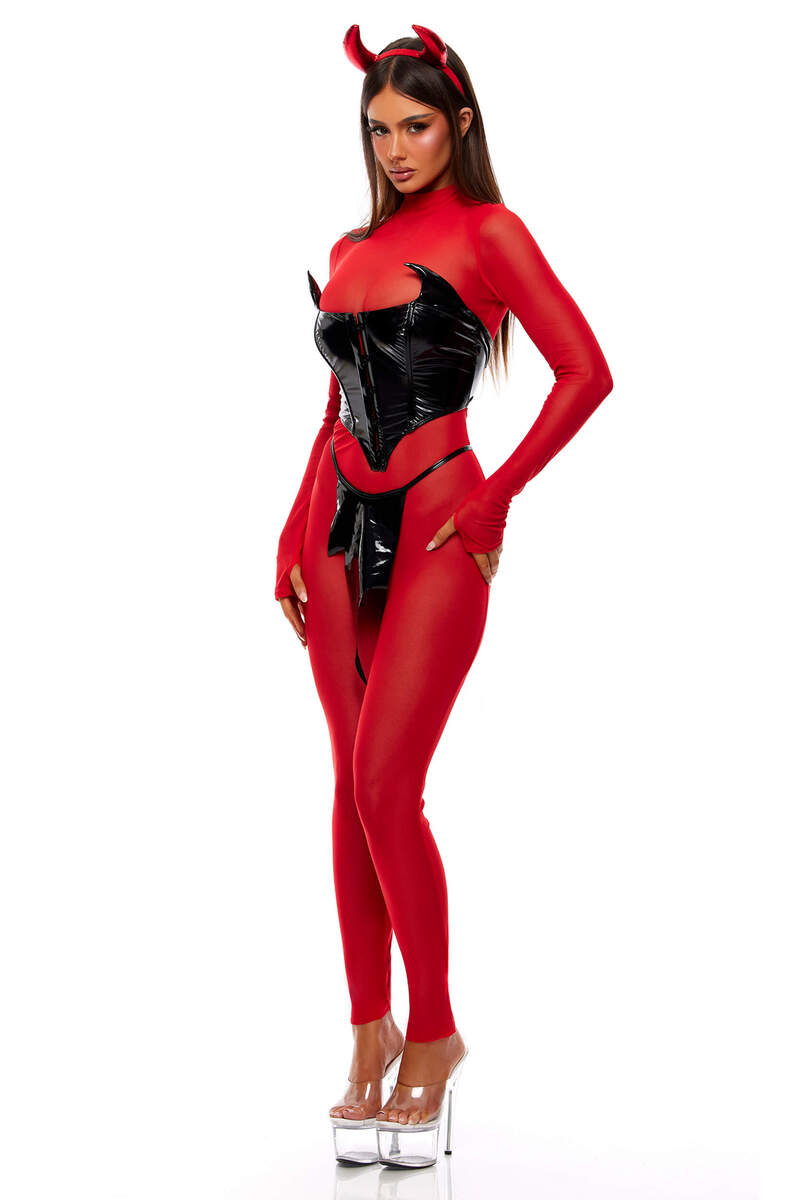 Devils in The Details Devil Costume Red Black Side