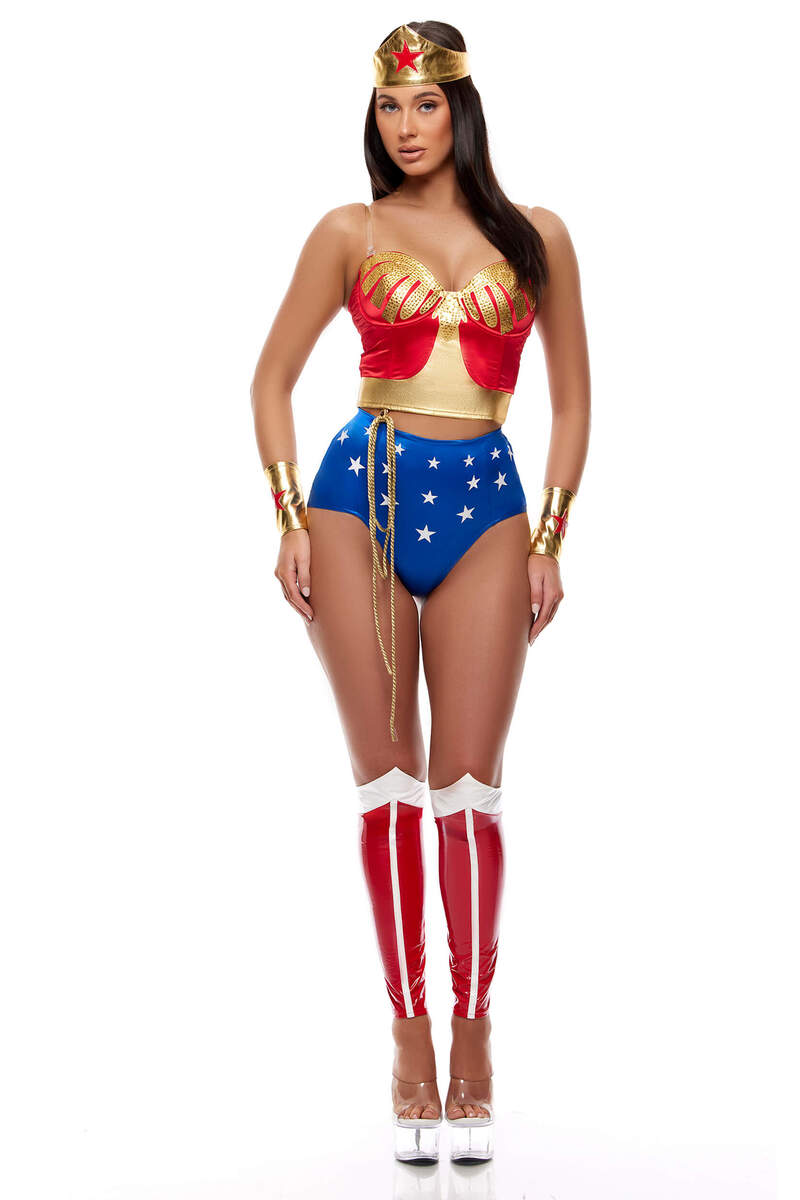 What a Woman Superhero Costume Set Multicolor Front