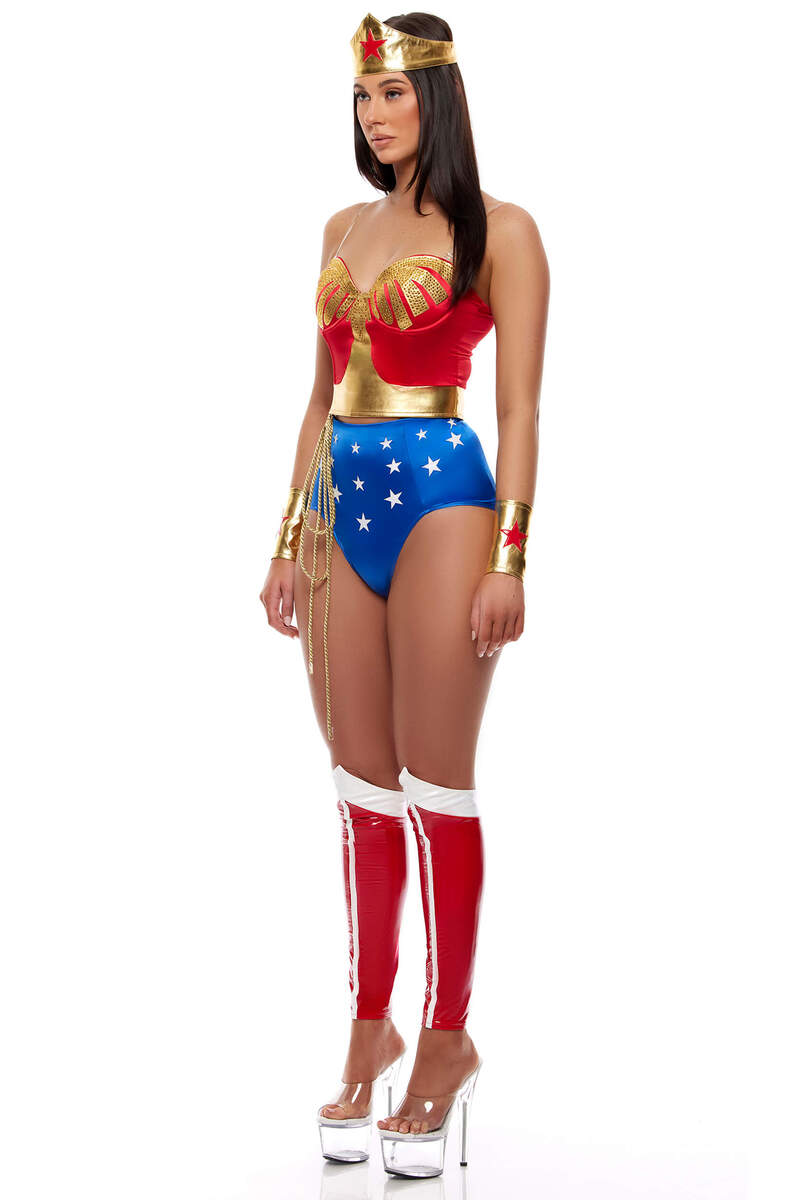 What a Woman Superhero Costume Set Multicolor Side