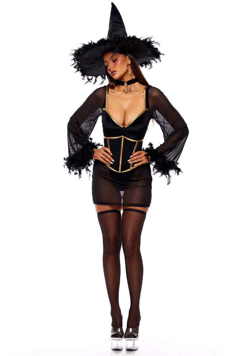 Hex Appeal Witch Costume Set Black Front