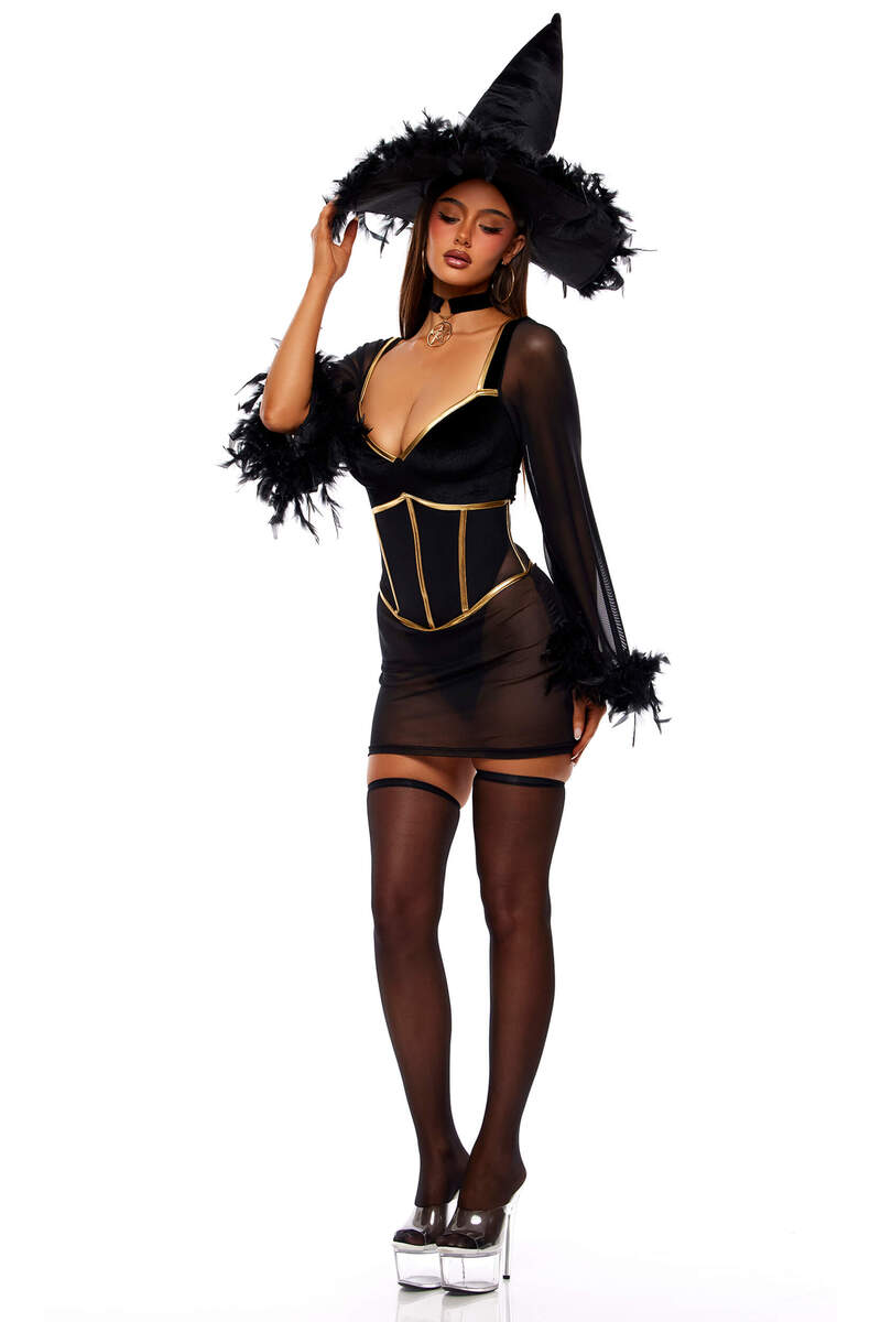 Hex Appeal Witch Costume Set Black Side