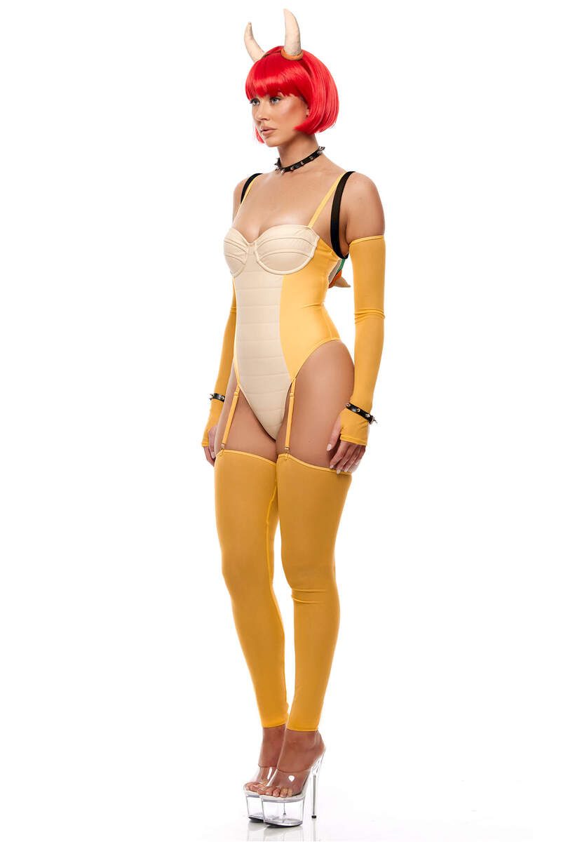 Breathing Fire Video Game Character Costume Set Yellow Side