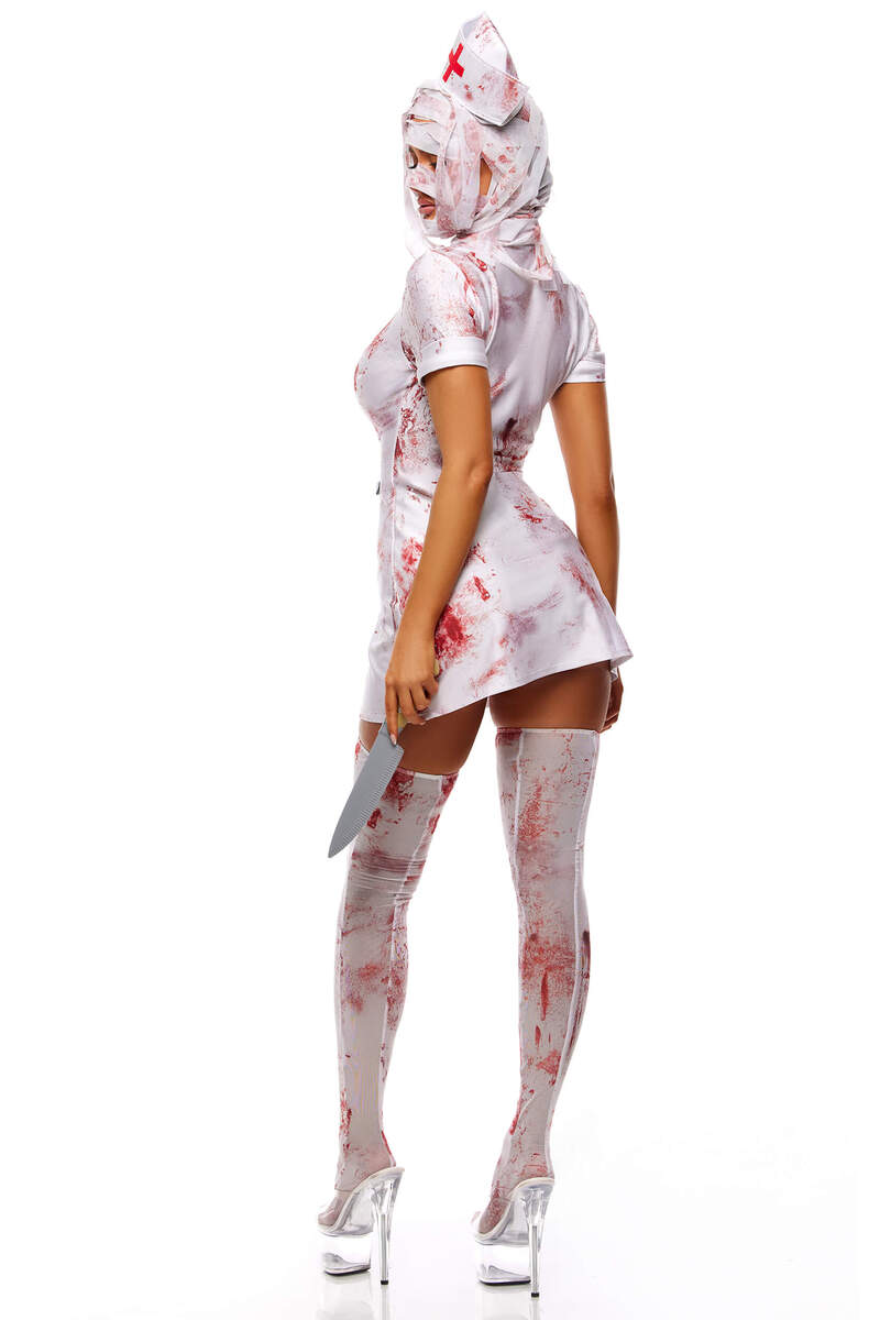 Silent Care Video Game Character Costume Set White Back