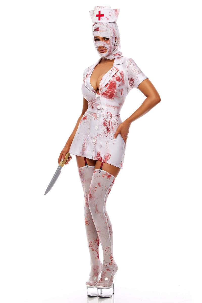 Silent Care Video Game Character Costume Set White Side