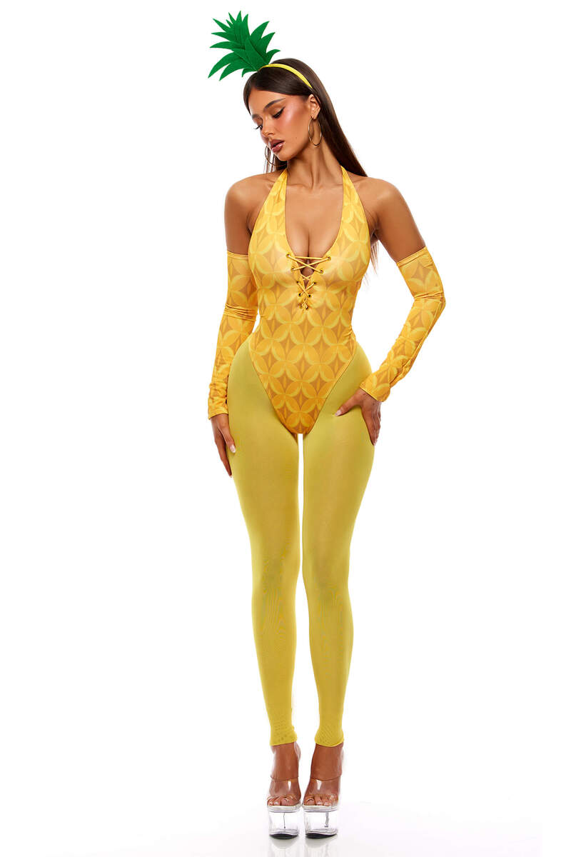 Fine-Apple Fruit Costume Set Yellow Front