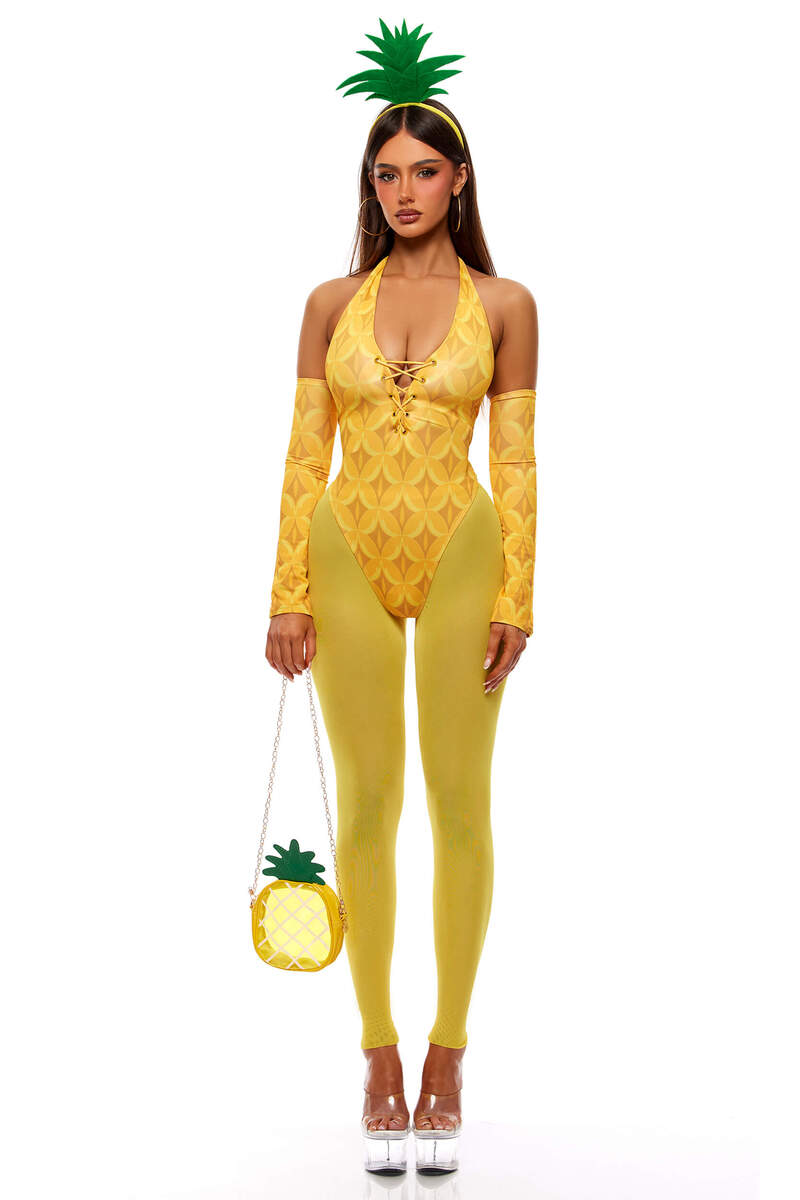 Fine-Apple Fruit Costume Set Yellow Front Alternate