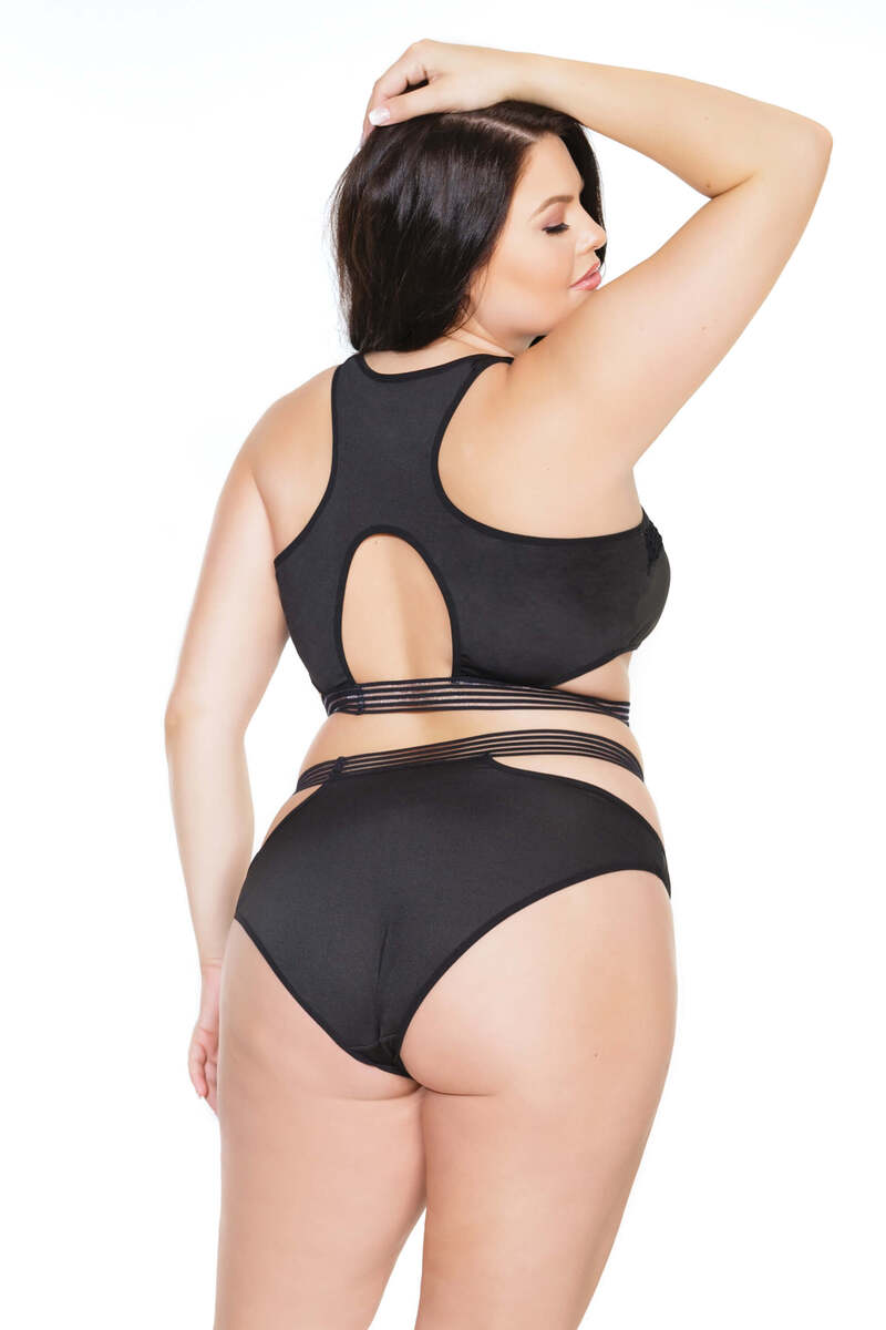 Plus Size Sporty Bra & Panty Set