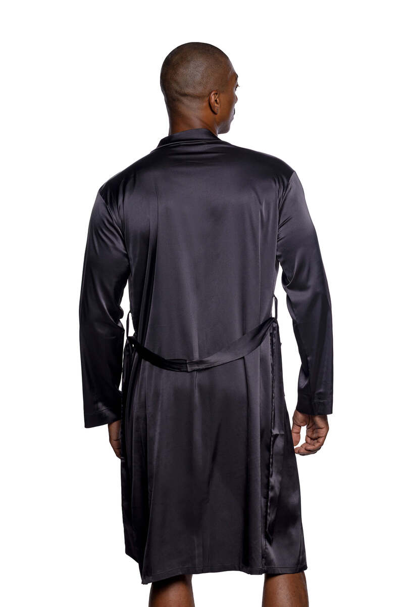 Men's Essential Robe Black Back