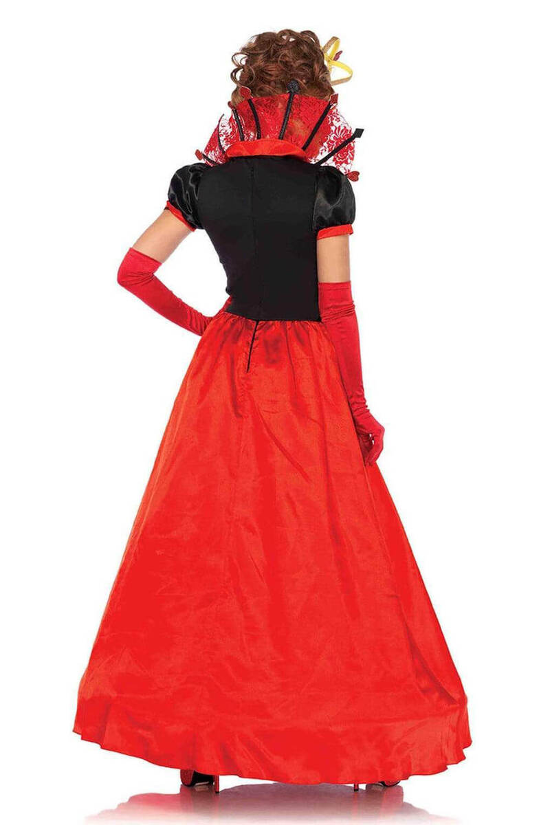 Deluxe Queen of Hearts Costume Red Black Back
