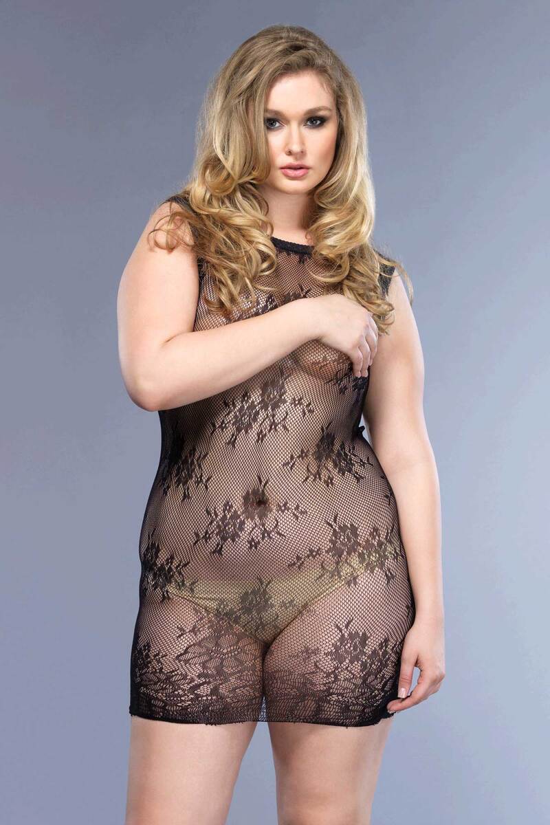 Plus Size Floral Strech Dress