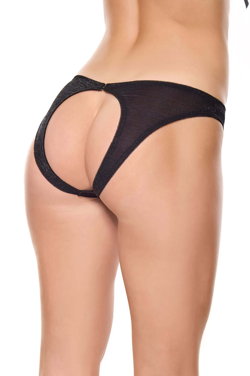 Golden Kiss Open Back Panty Black Back