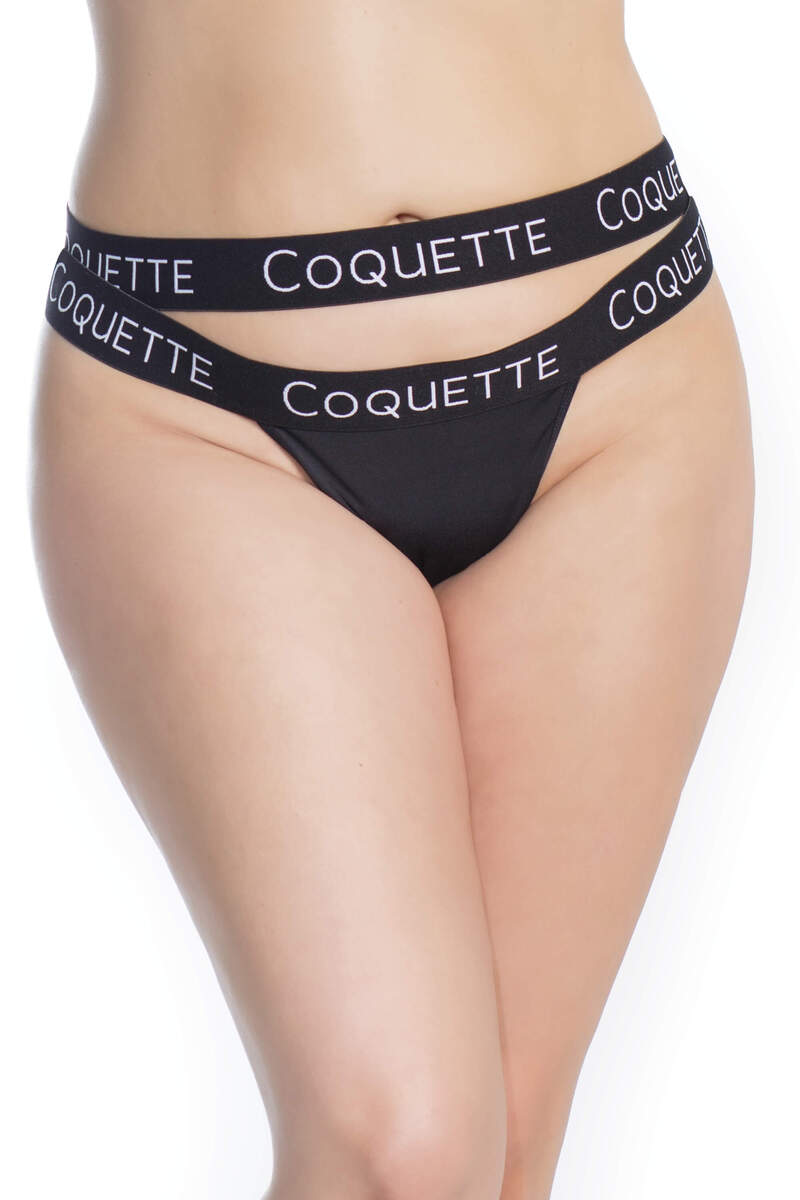 Coquette Fine Lace Back Plus Size Panty