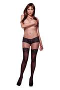 Plus Size Sheer Lace Top Thigh Highs