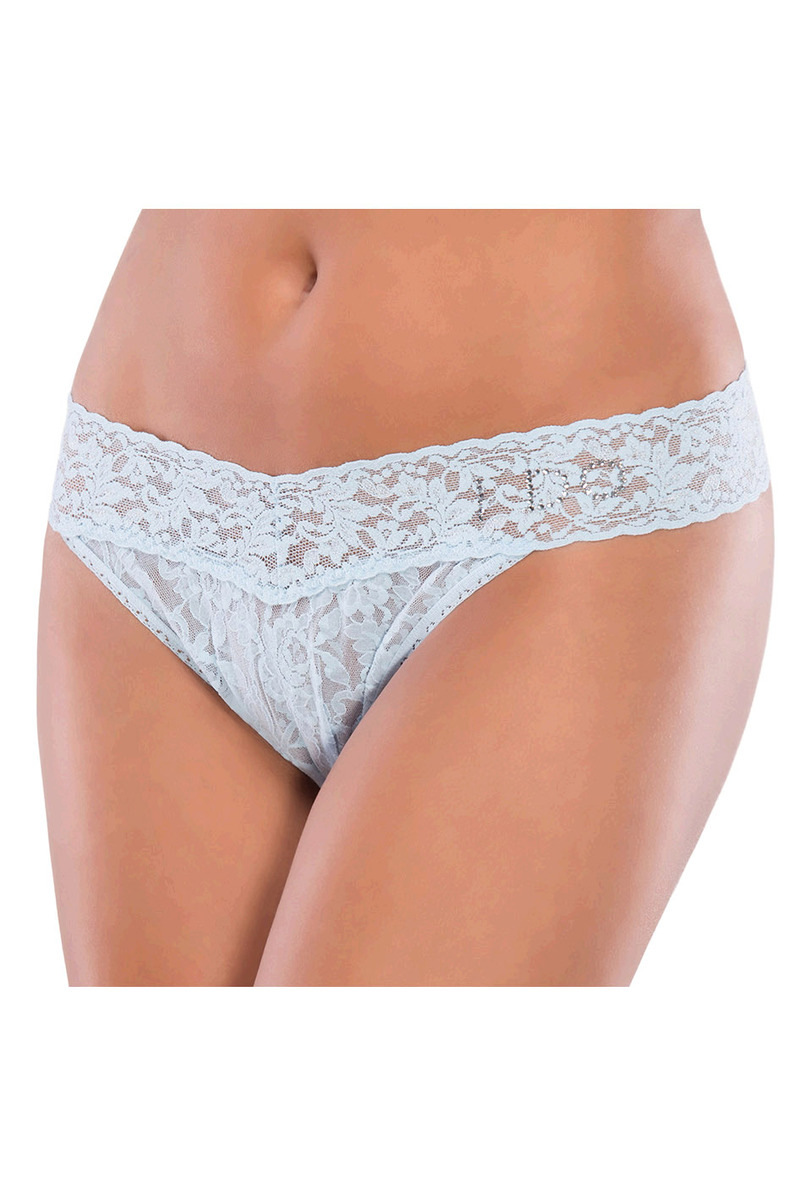 "I Do" Rhinestone Thong