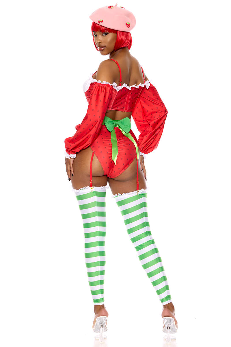 Strawberry Shortie Cartoon Character Costume