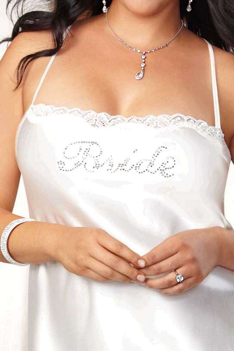 Plus Size Satin Charmeuse Bridal Babydoll