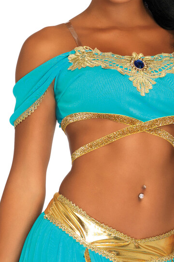 Oasis Princess Costume Blue Front Detail