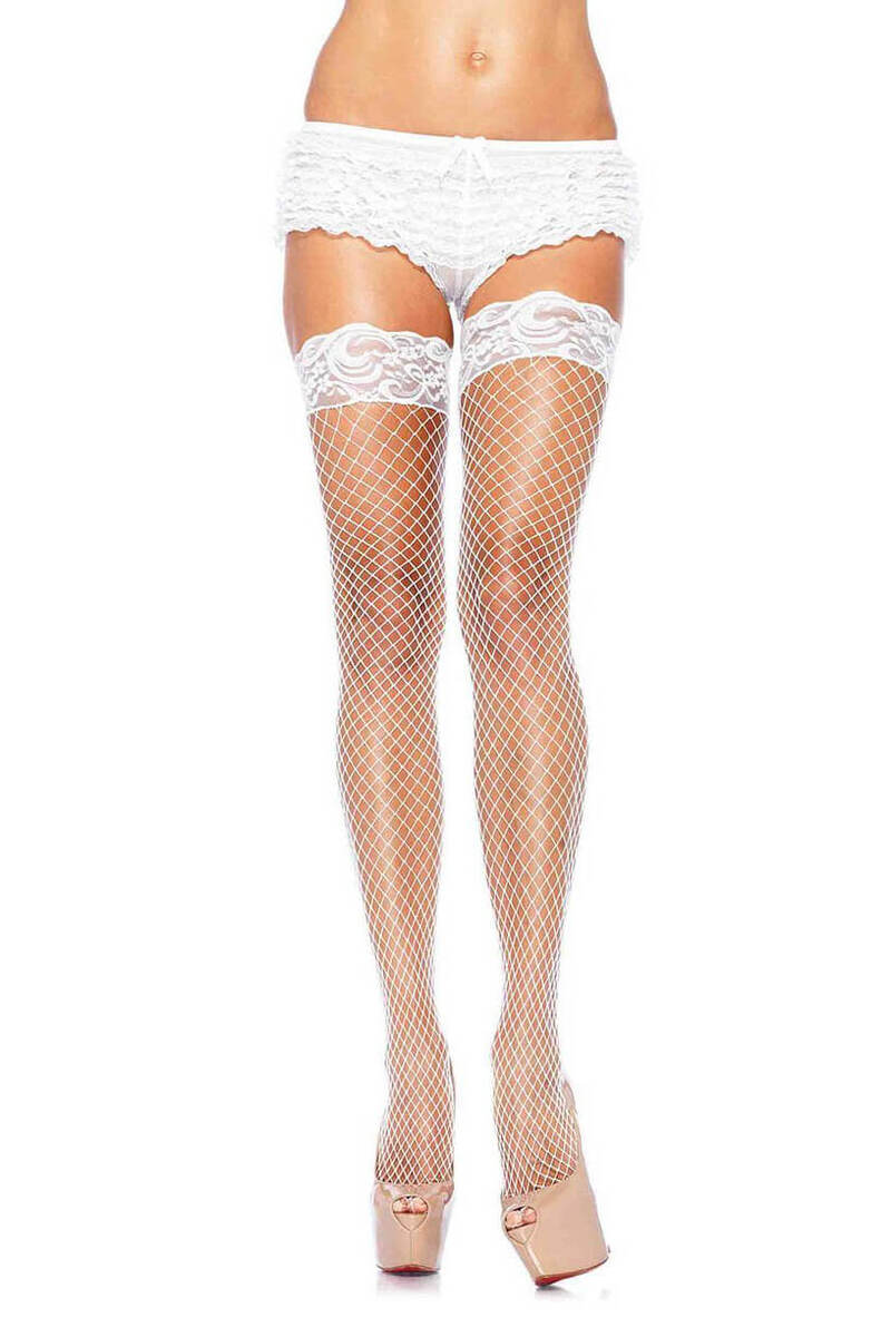 Stay Up Industrial Fishnet Thigh Highs