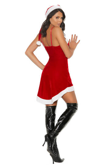 Santa's Little Sweetie Costume Red Back