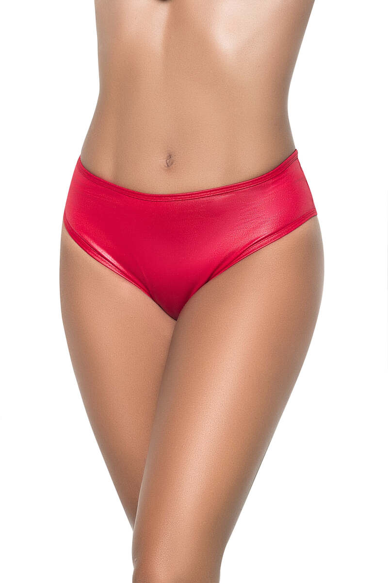 Wet Look High Waist Ruched Back Panty Wet Look High Waist Ruched Back Panty