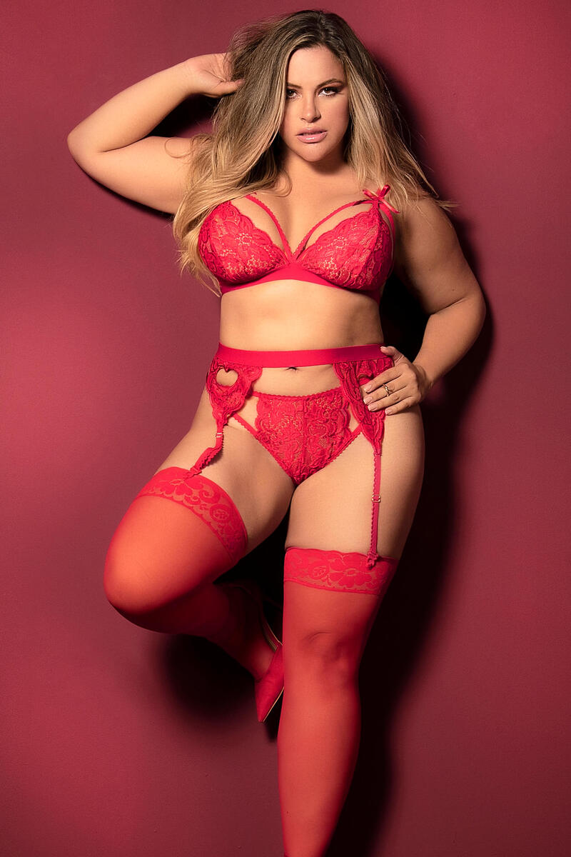 Plus Size Strapped in Love Lingerie Set Plus Size Strapped in Love Lingerie Set