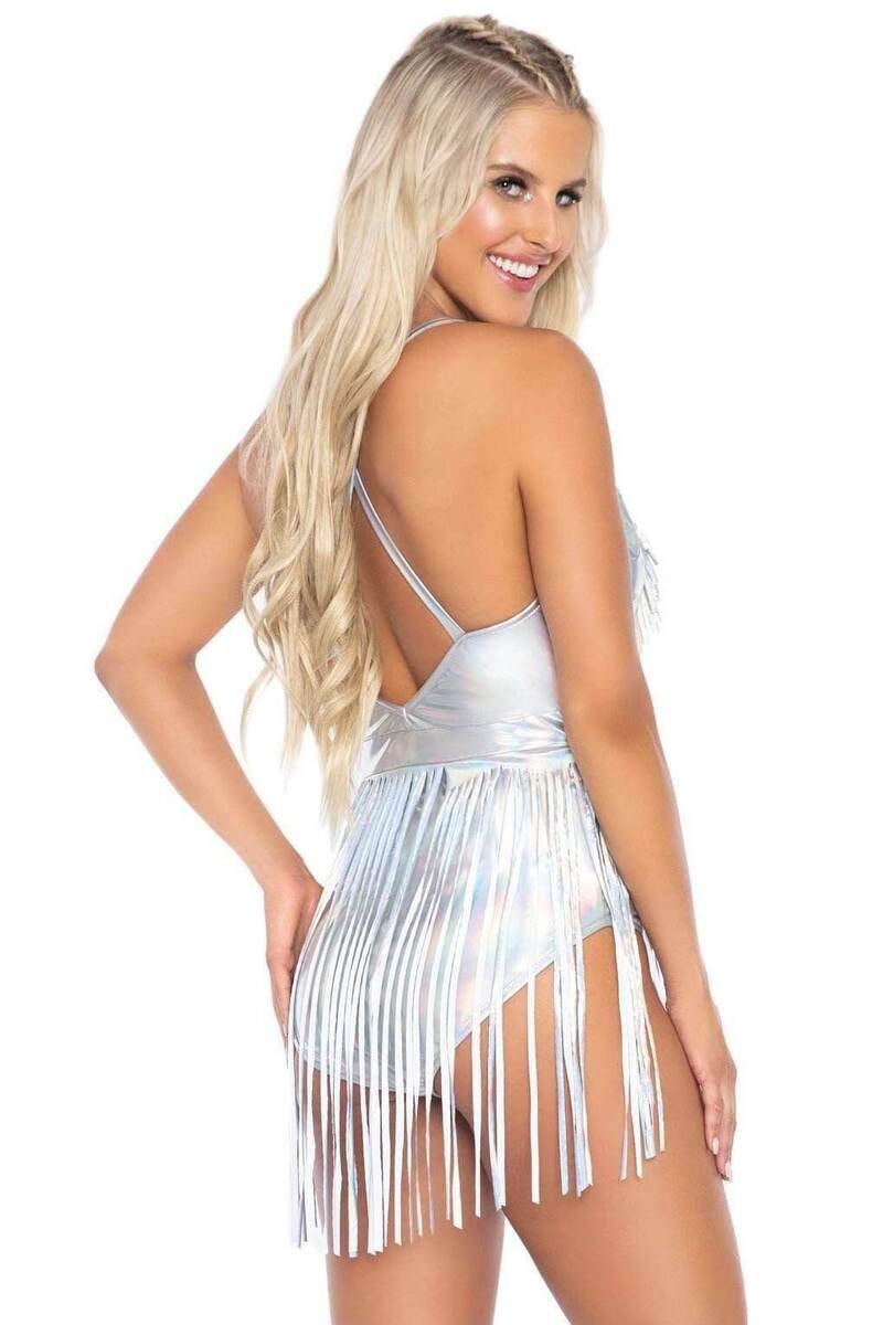 Flirty Fringe Halter Bodysuit