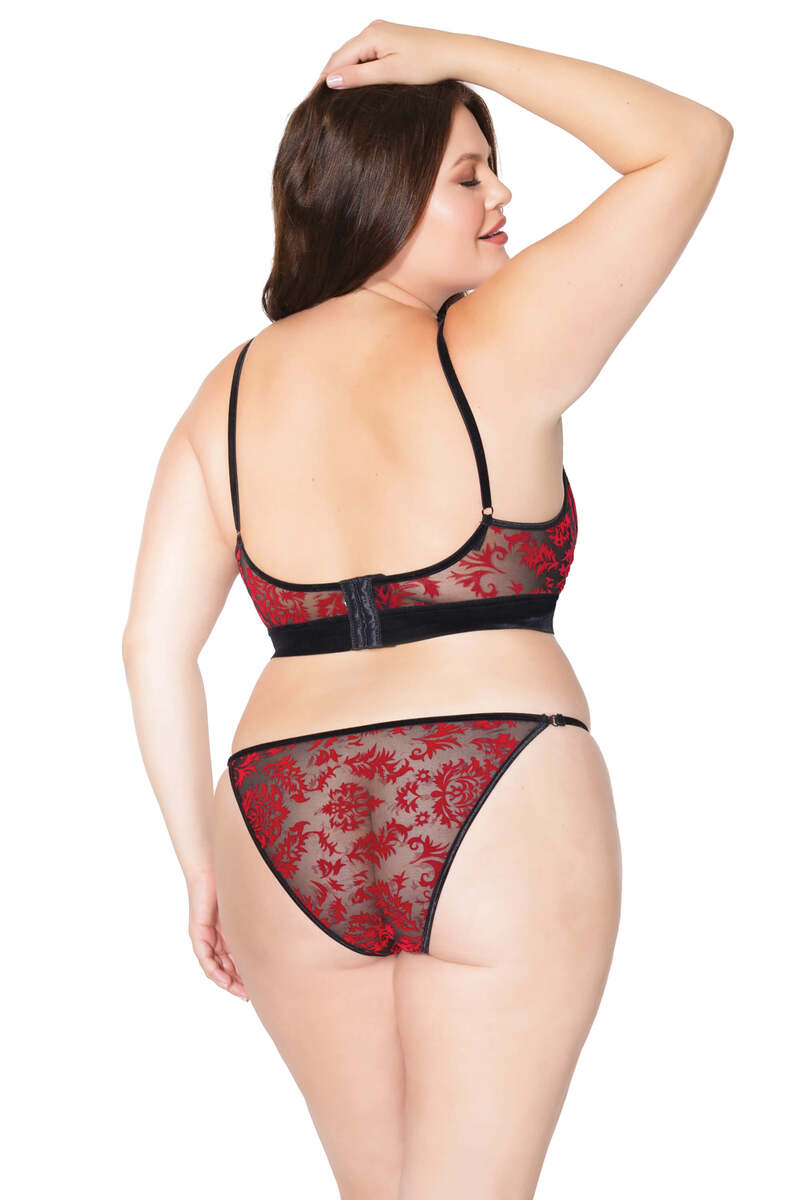 Plus Size Damask Bra & Panty Set Plus Size Damask Bra & Panty Set