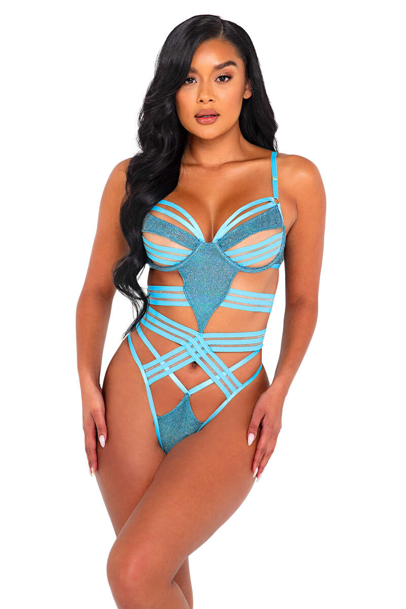 Shimmer Bondage Teddy