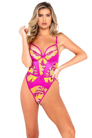 Orchid Mango Embroidered Teddy