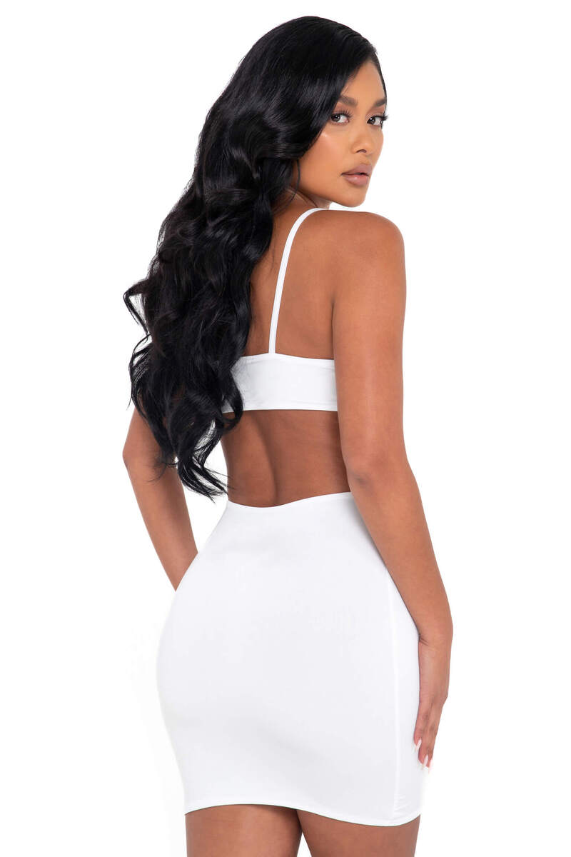 Cutout Sculpted Mini Dress