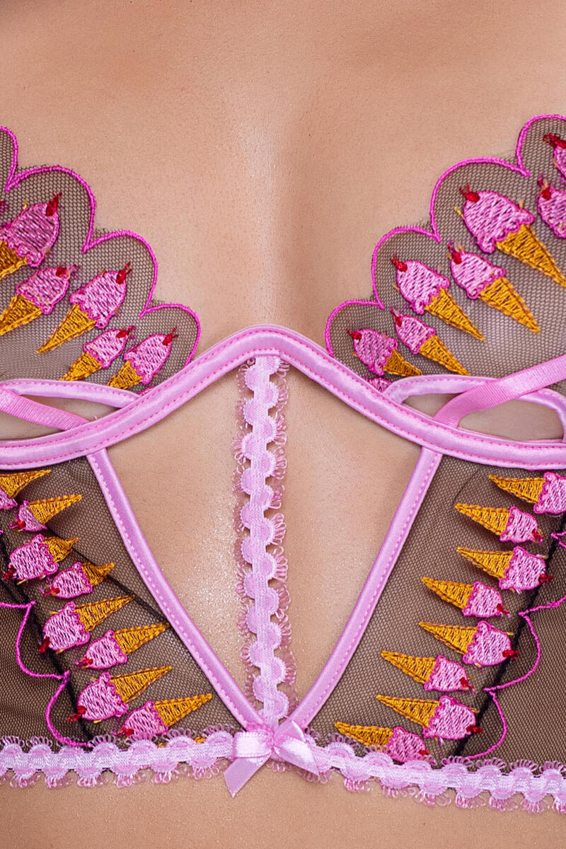 Strawberry Sherbet Bustier & Short Set Strawberry Sherbet Bustier & Short Set