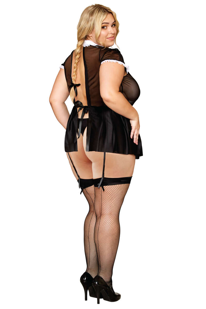 Plus Size Miss Behavin' Schoolgirl Lingerie Costume
