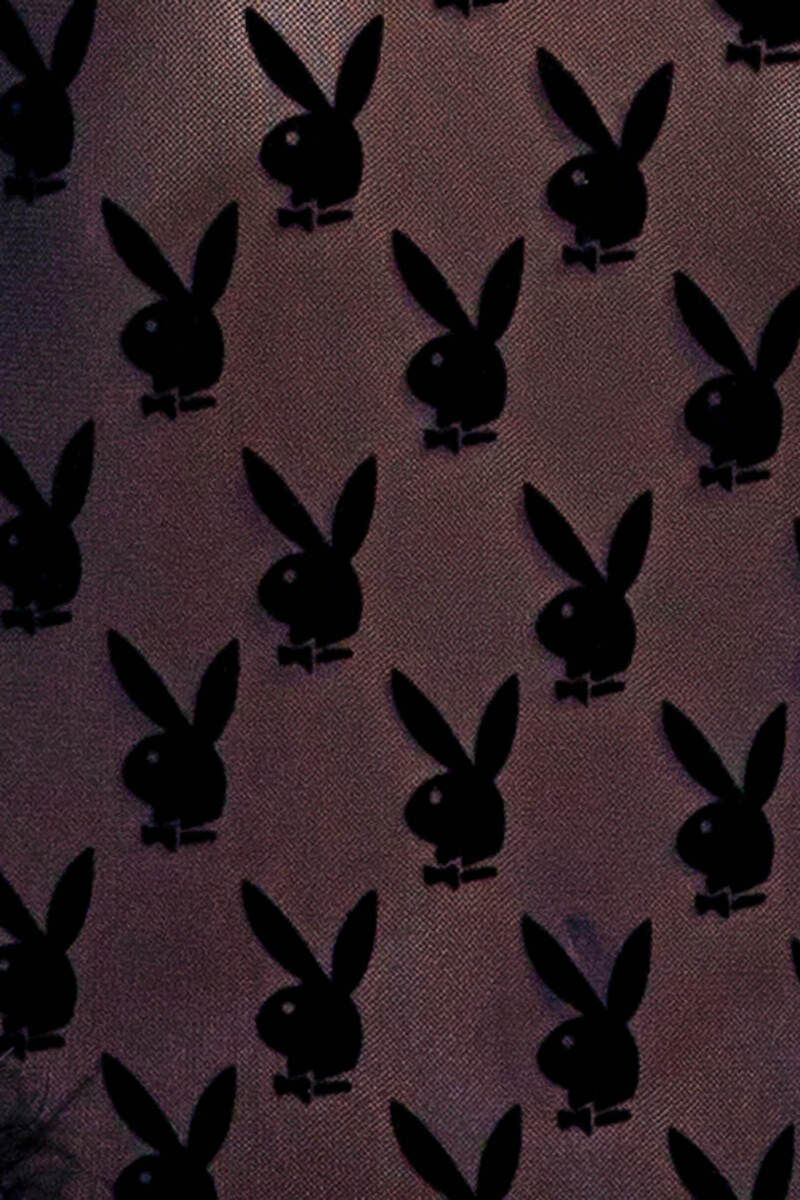 Playboy Bunny Noir Slip Black Print Pattern