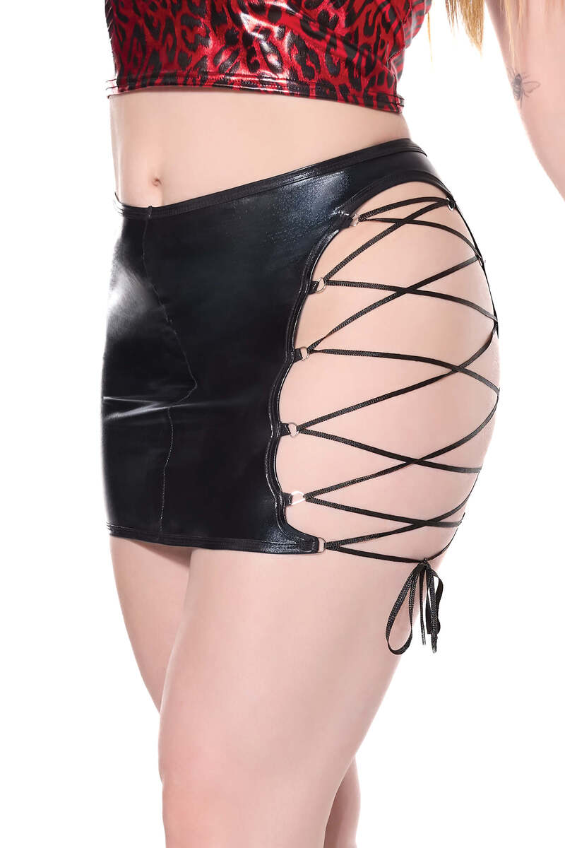 Darque Reversible Skirt Black Side