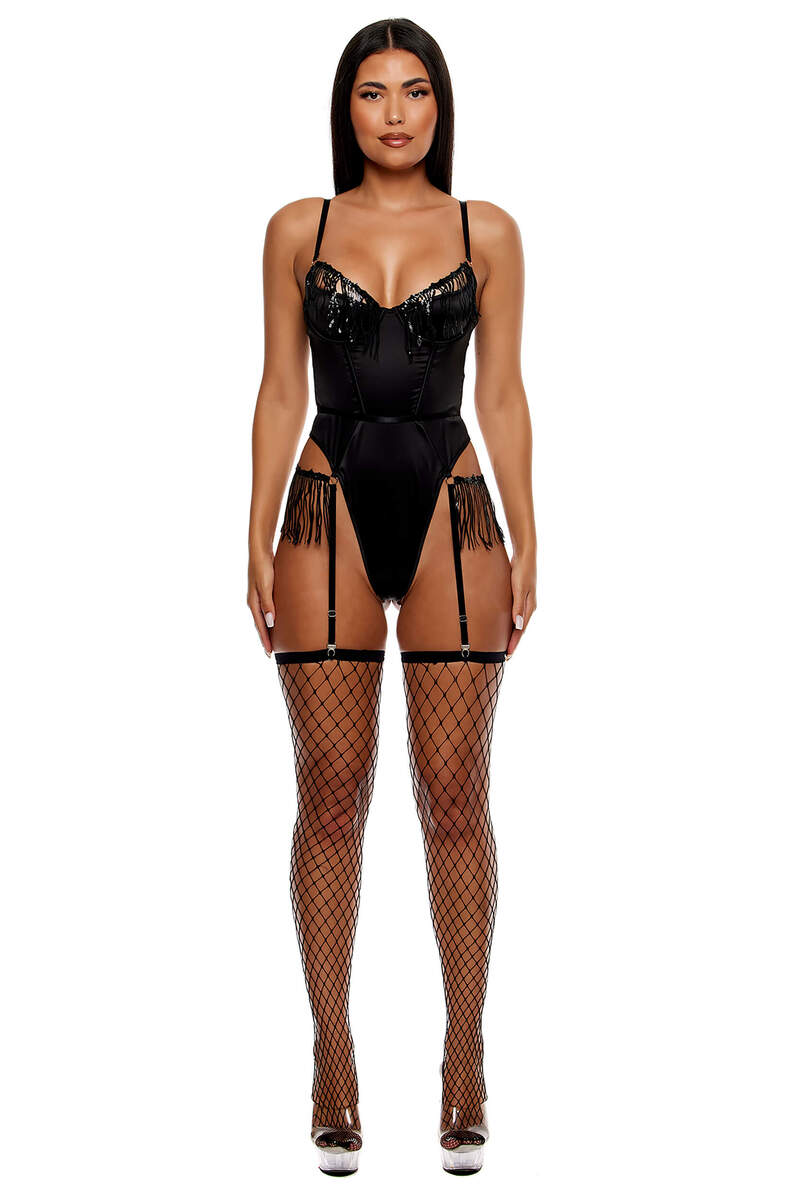 Peep Show Sequin Fringe Teddy