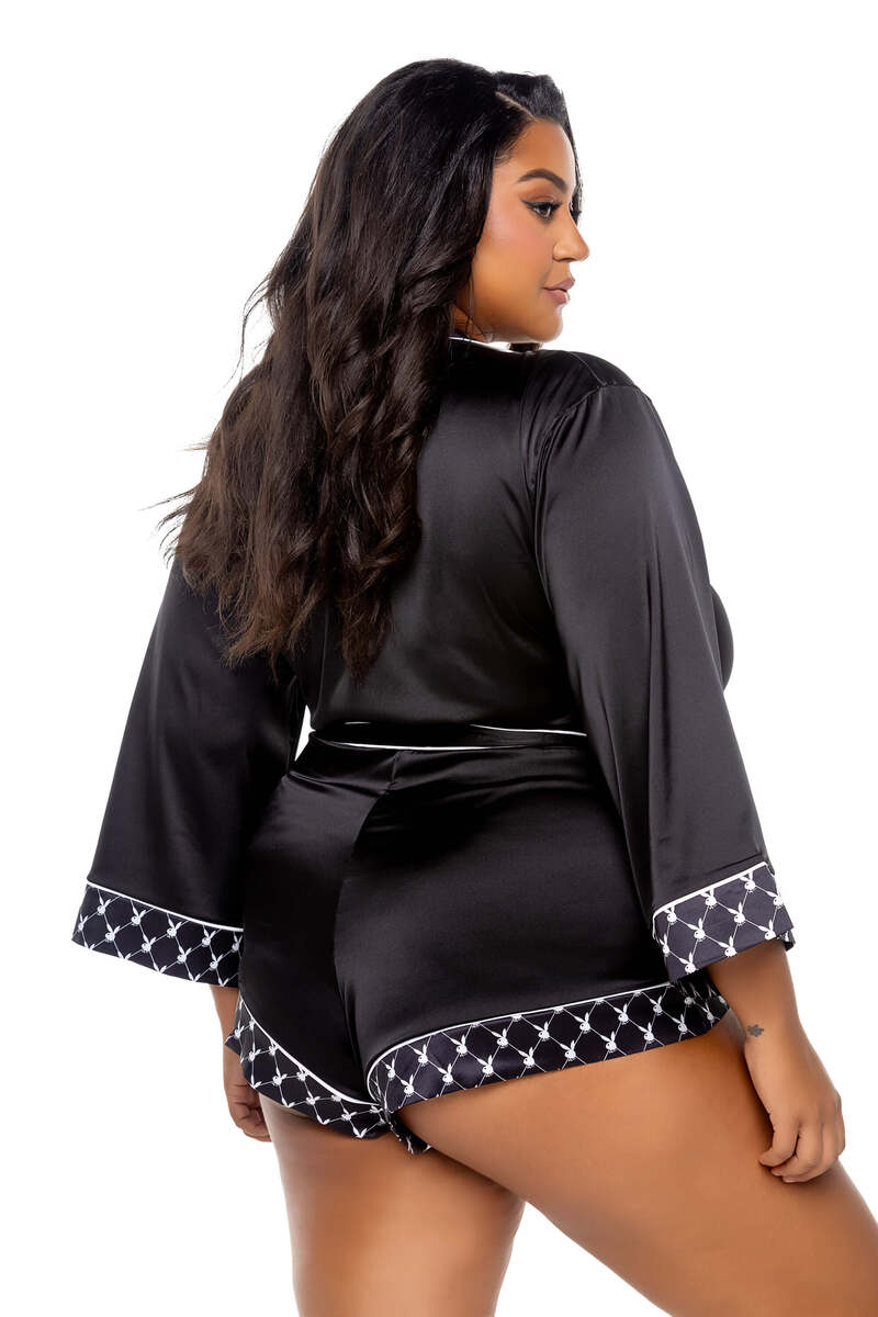 Plus Size Playboy Bunny Smoke Lounge Romper Plus Size Playboy Bunny Smoke Lounge Romper