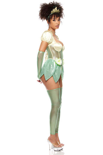 Kissing Frogs Princess Costume Green Side