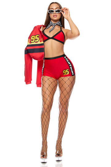 I Am Speed Movie Character Costume Red Front Alternate