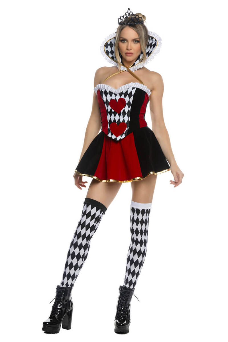 Wonderland Queen Costume Black Red White Front