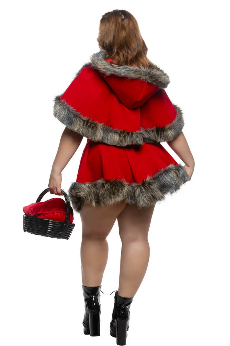 Enchanted Forest Red Costume Red Plus Size Back
