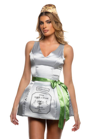Tequila Tease Costume Silver Green Front