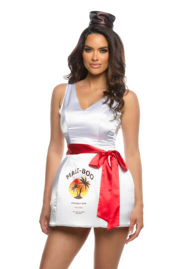Mali-Boo Rum Babe Costume White Red Front