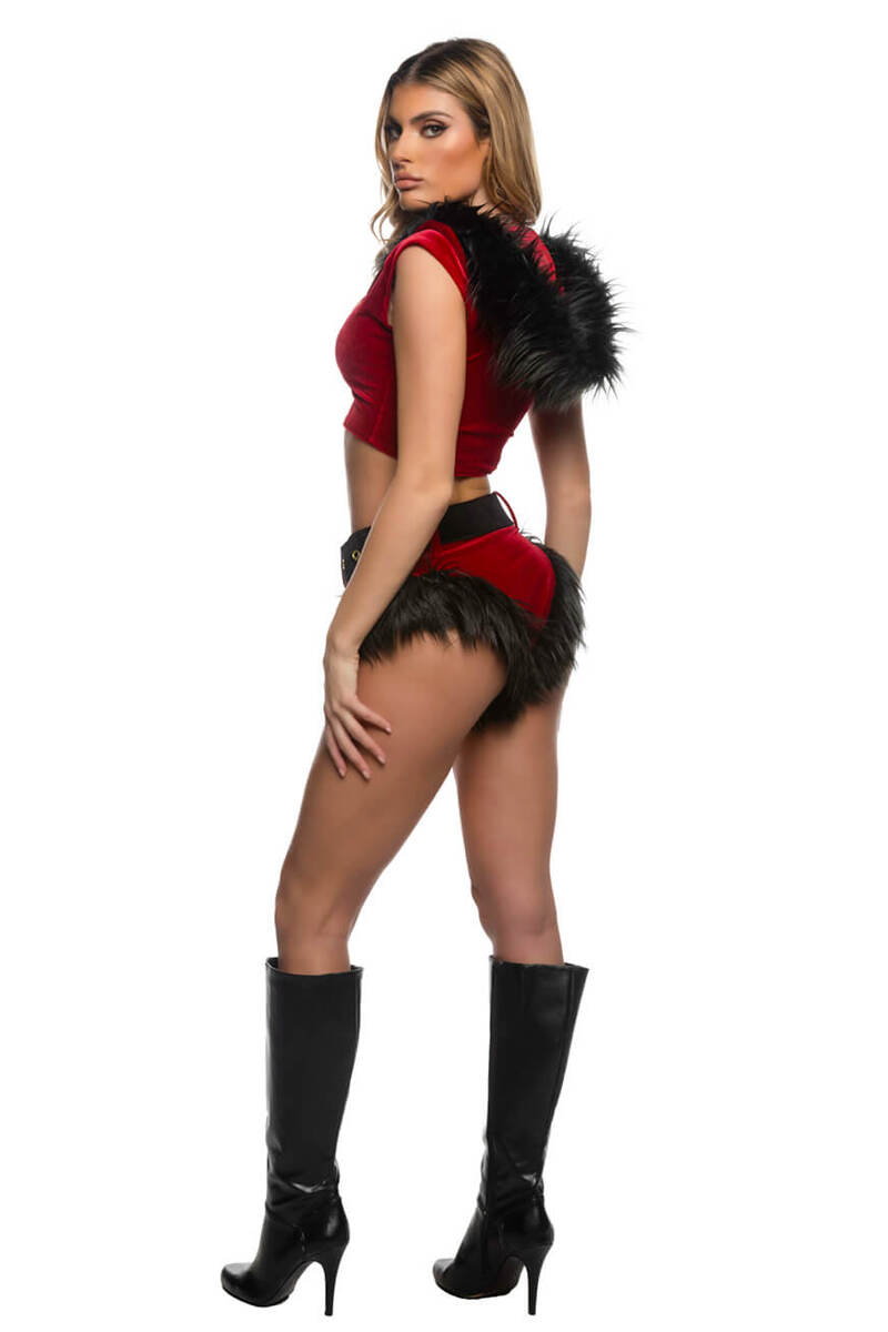 Holiday Vixen Costume Red Black Back