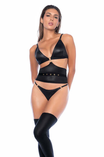 Unapologetically Bold Lingerie Set Black Front