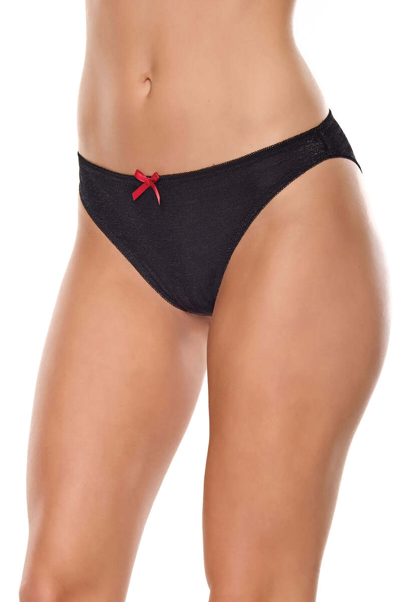 Golden Kiss Open Back Panty Black Front