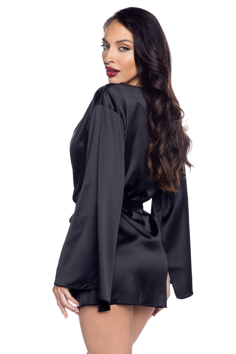 Midnight Essentials Robe Black Back