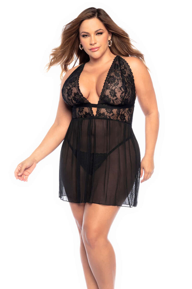 Plus Size Sheer Timelessness Babydoll